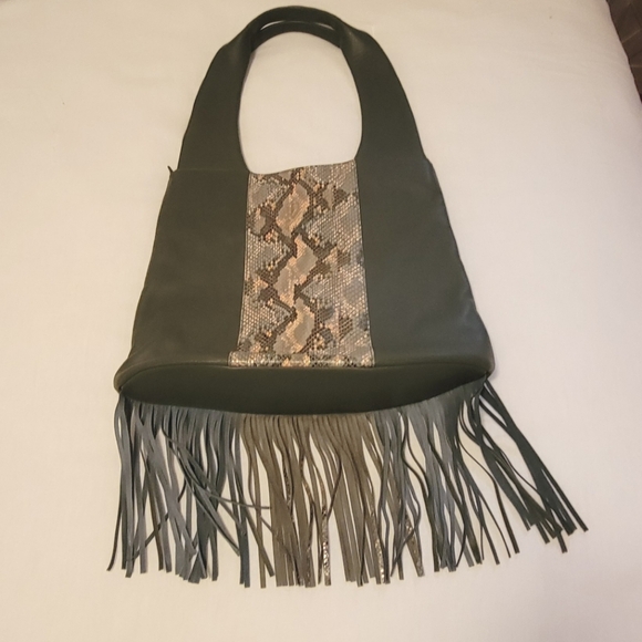 🎉HOST PICK Leather hobo Fringe Bag By Anthropologie - Picture 3 of 9